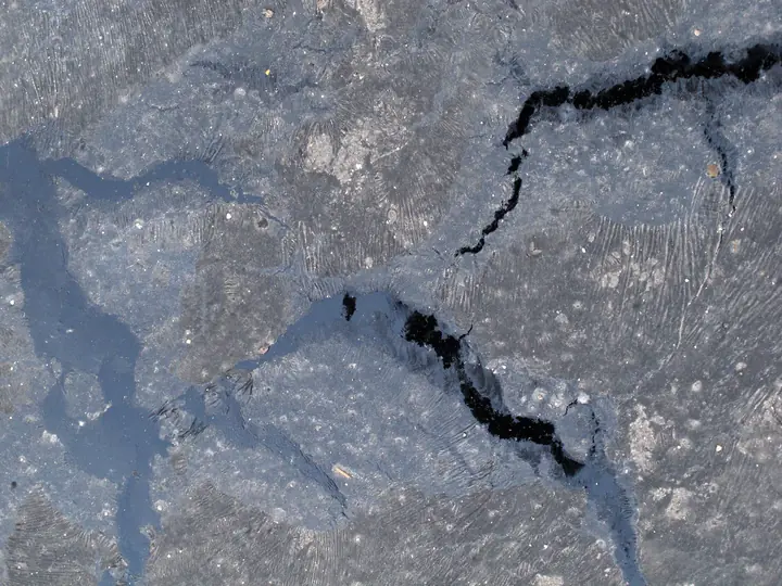 Split and cracked flat roof covering letting water in